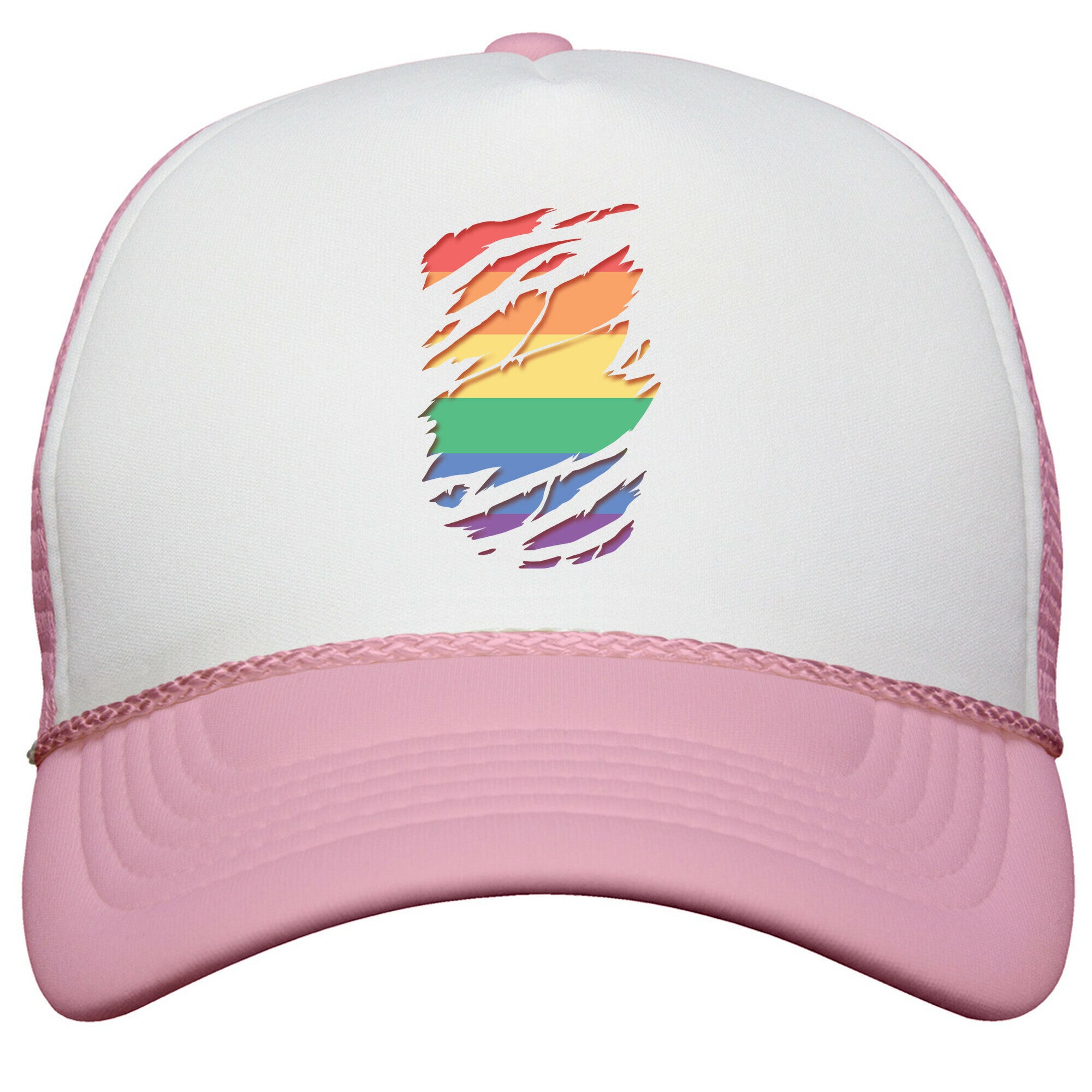 Ripped Shirt: Gay Pride Snapback Trucker Hat